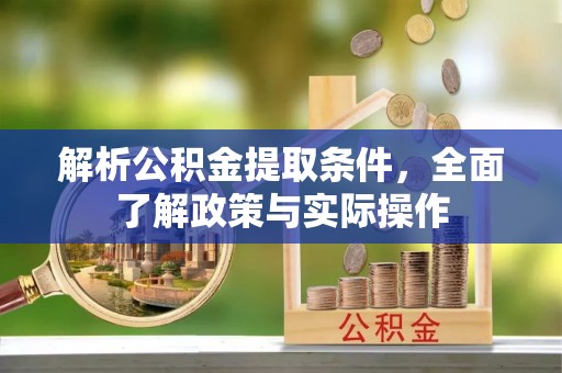 皮山解析公积金提取条件，全面了解政策与实际操作