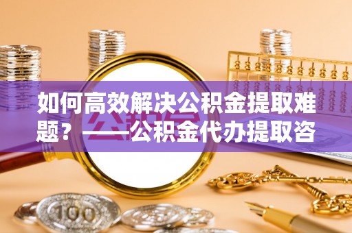 皮山如何高效解决公积金提取难题？——公积金代办提取咨询服务全解析