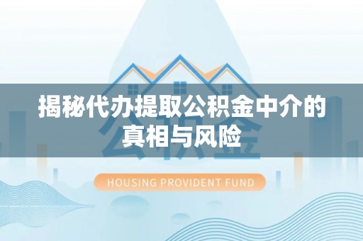 皮山揭秘代办提取公积金中介的真相与风险