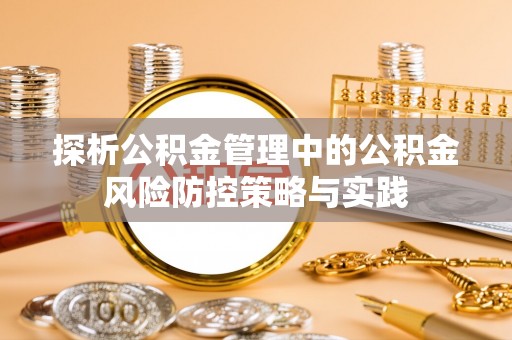 皮山探析公积金管理中的公积金风险防控策略与实践